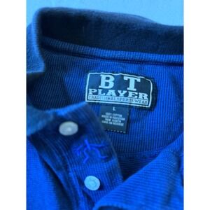Vintage Mens BT Player NMRA Racquetball Polo Shirt L Blue
